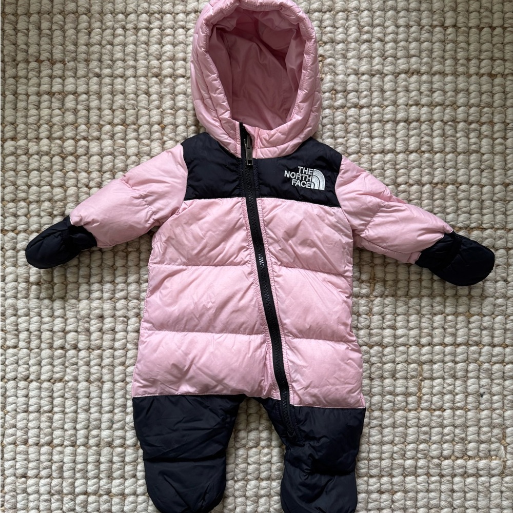 The North Face Light Pink 1996 Retro Nuptse One-Piece - Infants'